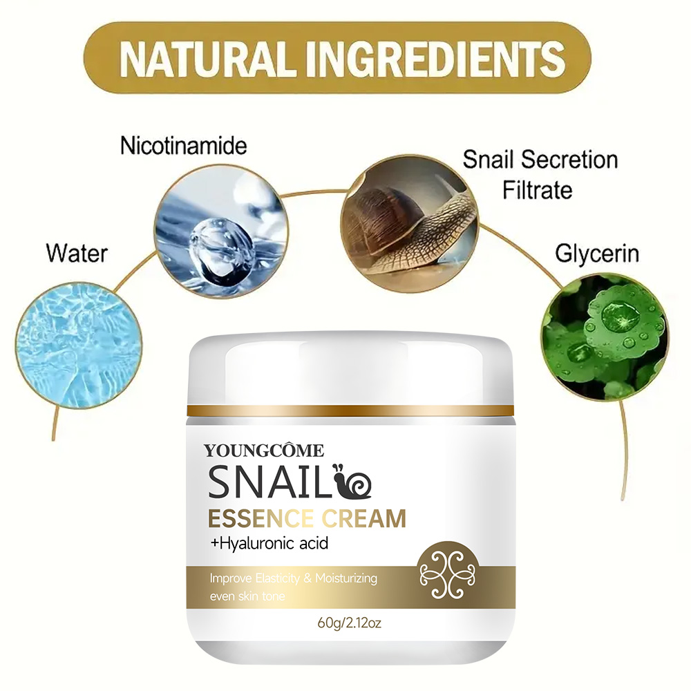 Snail essence cream with hyalu - Skincare Glad2Glow reseña y precio