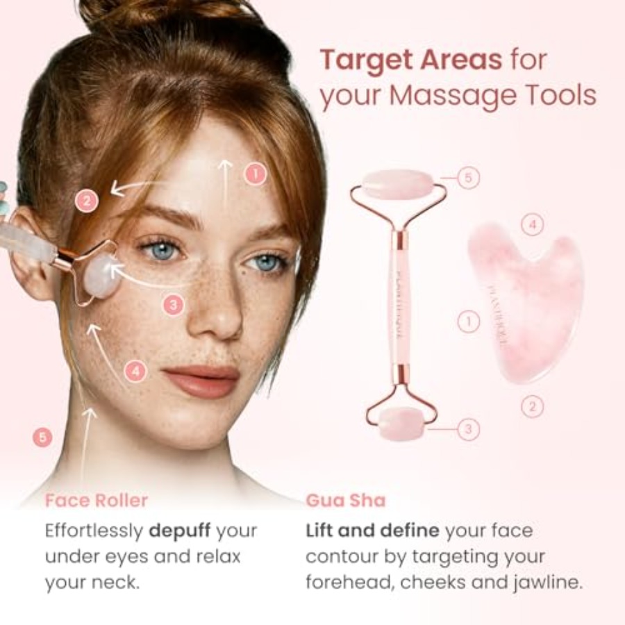 PLANTIFIQUE Face Roller and Gu - Skincare Routine reseña y precio