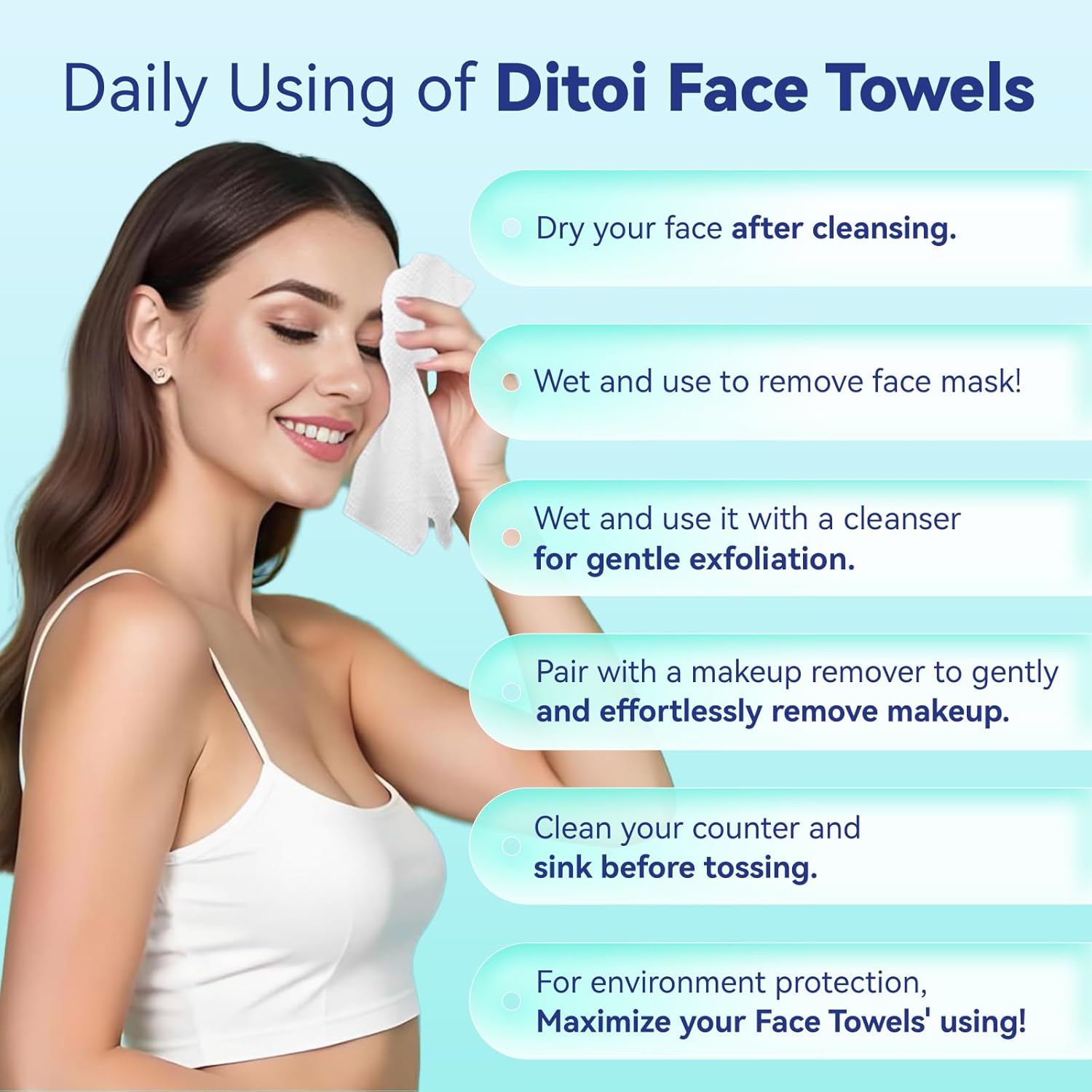 XL Disposable Face Towels, Sof - Xl Skincare reseña y precio