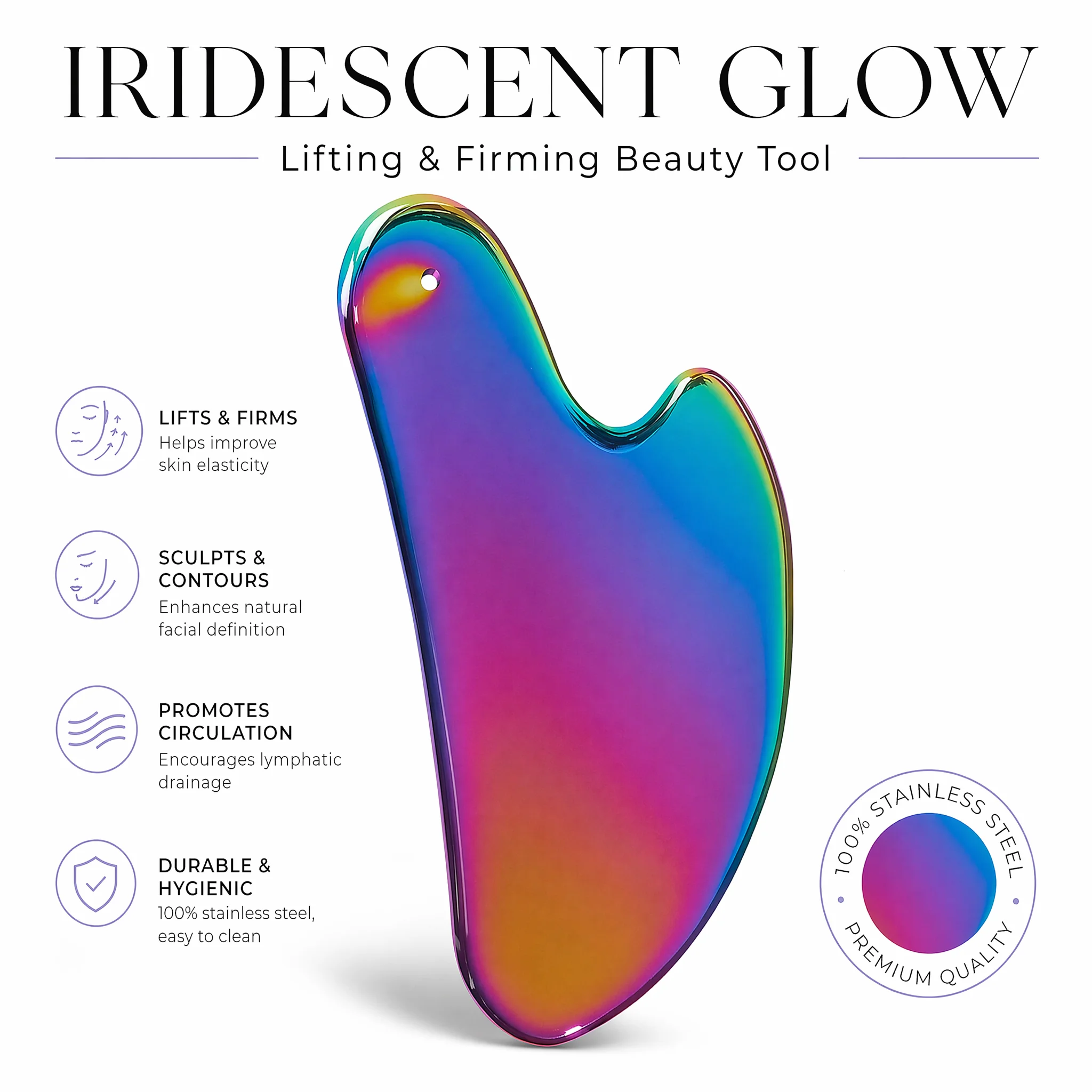 1Pcs Stainless Steel Gua Sha B - Skincare Routine reseña y precio