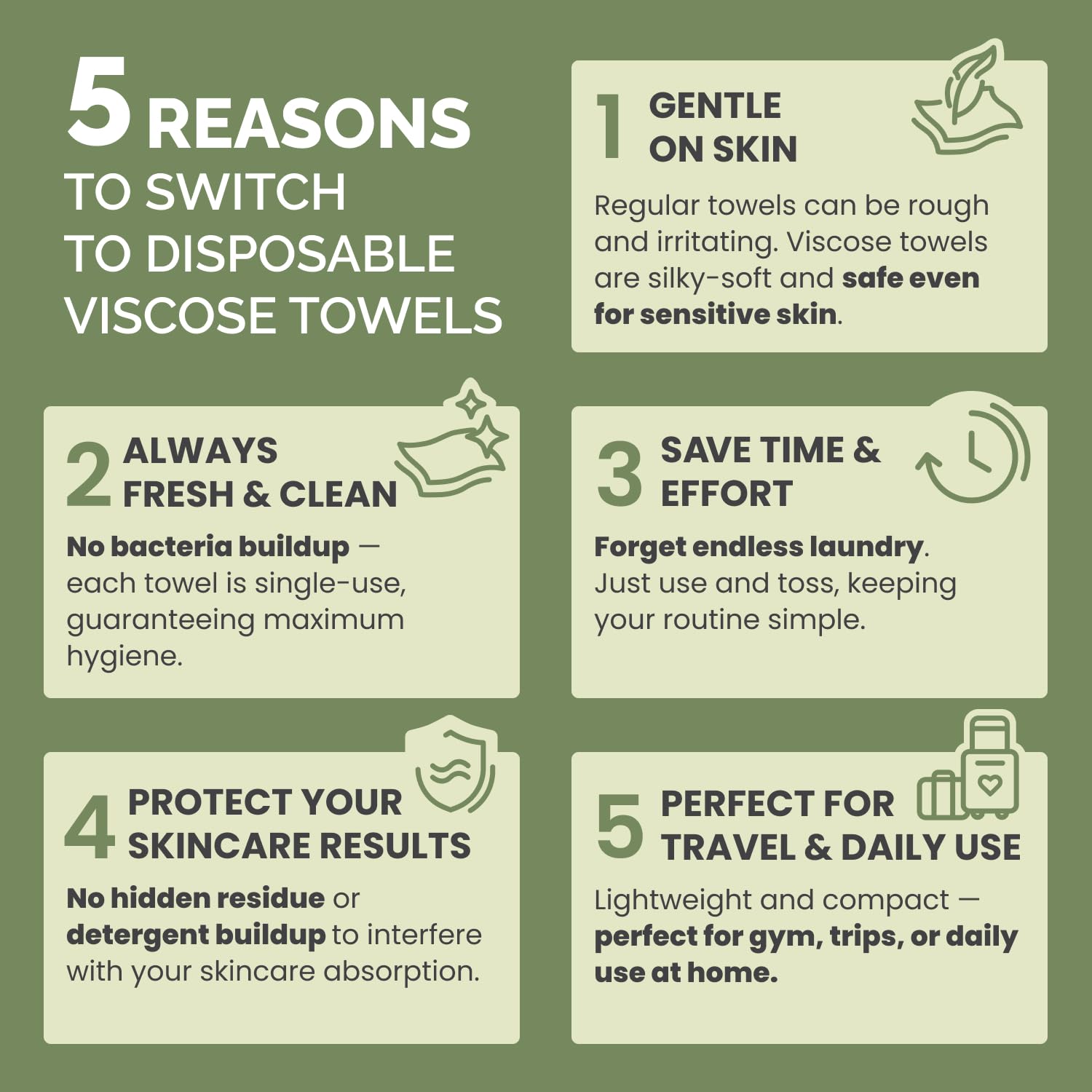 Disposable Face Towels XL 10x1 - Xl Skincare reseña y precio