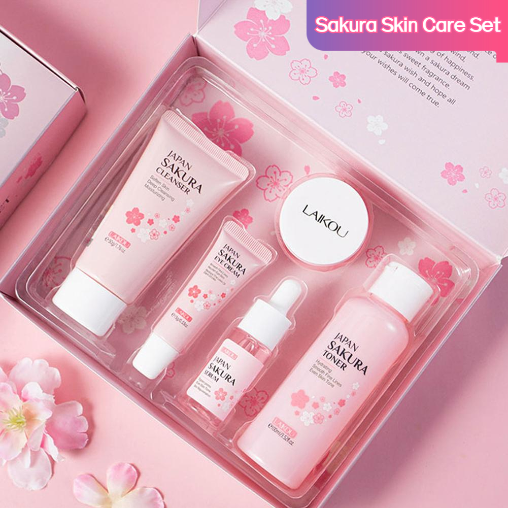 5/3pcs/Set Sakura Skin Care Se - Skincare Routine reseña y precio