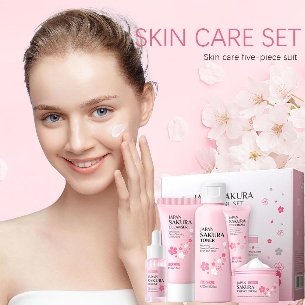 5/3pcs/Set Sakura Skin Care Se - Skincare Routine reseña y precio