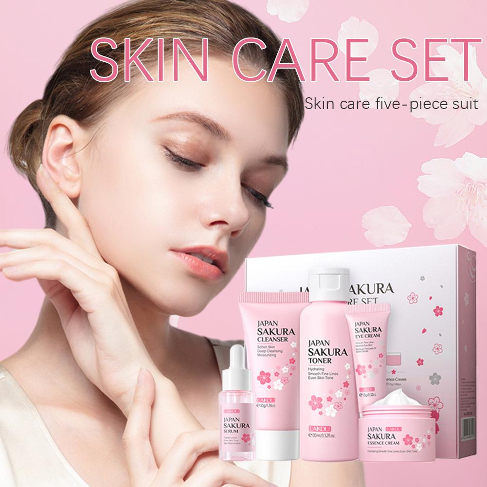 5/3pcs/Set Sakura Skin Care Se - Skincare Routine reseña y precio