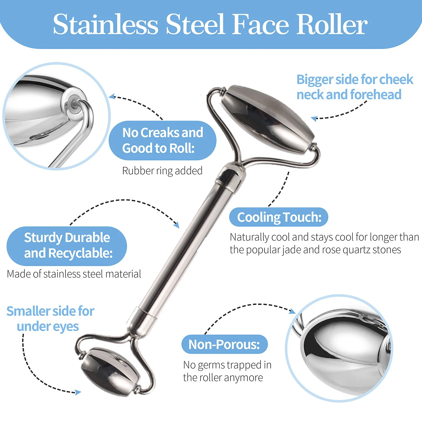 1/3 Piece Ice Face Roller Faci - Skincare Routine reseña y precio